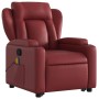 Red faux leather reclining massage chair with footrest by , Armchairs - Ref: Foro24-3204555, Price: 303,15 €, Discount: %