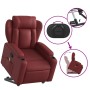 Red faux leather reclining massage chair with footrest by , Armchairs - Ref: Foro24-3204555, Price: 303,15 €, Discount: %