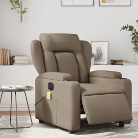 Sillón reclinable de masaje eléctrico cuero sintético capuchino de , Sillones - Ref: Foro24-3204543, Precio: 289,73 €, Descue...