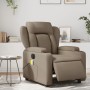 Reclining electric massage armchair in synthetic cappuccino leather by , Armchairs - Ref: Foro24-3204543, Price: 286,20 €, Di...