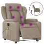 Reclining electric massage armchair in synthetic cappuccino leather by , Armchairs - Ref: Foro24-3204543, Price: 286,20 €, Di...