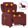 Sillón de masaje reclinable de cuero artificial rojo tinto de , Sillones - Ref: Foro24-3204541, Precio: 284,11 €, Descuento: %