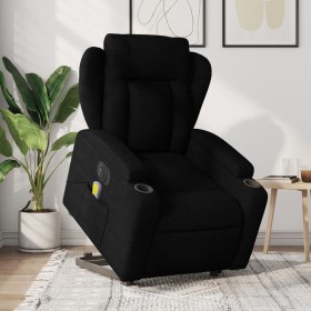 Sillón de masaje eléctrico reclinable elevable tela negro de , Sillones - Ref: Foro24-3204520, Precio: 317,94 €, Descuento: %