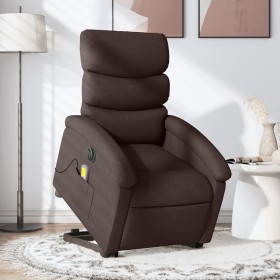 Sillón masaje eléctrico reclinable elevable tela marrón oscuro de , Sillones - Ref: Foro24-3204019, Precio: 334,34 €, Descuen...