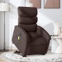 Electric reclining and lift massage armchair in dark brown fabric. by , Armchairs - Ref: Foro24-3204019, Price: 334,00 €, Dis...