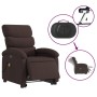 Electric reclining and lift massage armchair in dark brown fabric. by , Armchairs - Ref: Foro24-3204019, Price: 334,00 €, Dis...