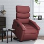 Sillón reclinable elevable cuero artificial rojo tinto de , Sillones - Ref: Foro24-3204044, Precio: 274,83 €, Descuento: %