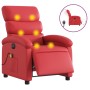 Sillón de masaje reclinable eléctrico de cuero artificial rojo de , Sillones - Ref: Foro24-3204038, Precio: 249,99 €, Descuen...