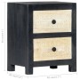 Carved bedside table solid gray mango wood 40x30x50 cm by vidaXL, Nightstands - Ref: Foro24-282722, Price: 108,92 €, Discount: %