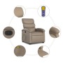 Reclining electric massage armchair in synthetic cappuccino leather by , Armchairs - Ref: Foro24-3204067, Price: 346,45 €, Di...