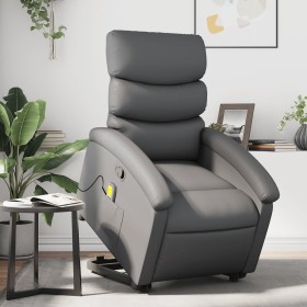 Gray Artificial Leather Foot Massage Recliner by , Armchairs - Ref: Foro24-3204050, Price: 255,99 €, Discount: %