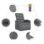 Sillón reclinable de masaje de pie cuero artificial gris de , Sillones - Ref: Foro24-3204050, Precio: 258,02 €, Descuento: %