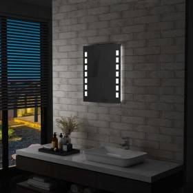 Espejo de pared de baño con LED 50x60 cm de vidaXL, Espejos - Ref: Foro24-144696, Precio: 71,99 €, Descuento: %