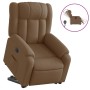 Electric reclining and lift fabric armchair in brown. by , Armchairs - Ref: Foro24-3205344, Price: 344,99 €, Discount: %