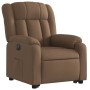 Electric reclining and lift fabric armchair in brown. by , Armchairs - Ref: Foro24-3205344, Price: 344,99 €, Discount: %