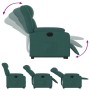 Sillón eléctrico reclinable elevable de tela verde oscuro de , Sillones - Ref: Foro24-3205346, Precio: 344,89 €, Descuento: %