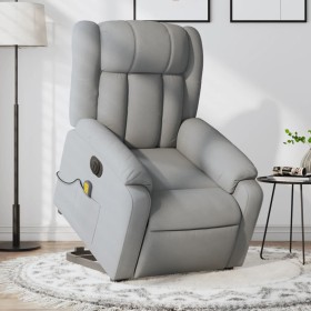 Light gray fabric electric reclining and lifting massage chair by , Armchairs - Ref: Foro24-3205352, Price: 337,99 €, Discoun...