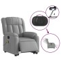 Light gray fabric electric reclining and lifting massage chair by , Armchairs - Ref: Foro24-3205352, Price: 337,41 €, Discoun...