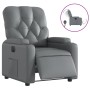 Sillón reclinable eléctrico de cuero sintético gris de , Sillones - Ref: Foro24-3204761, Precio: 263,14 €, Descuento: %