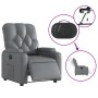 Sillón reclinable eléctrico de cuero sintético gris de , Sillones - Ref: Foro24-3204761, Precio: 263,14 €, Descuento: %