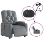 Reclining electric massage armchair in gray synthetic leather by , Armchairs - Ref: Foro24-3204768, Price: 263,18 €, Discount: %