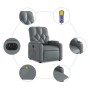 Sillón de masaje reclinable eléctrico cuero sintético gris de , Sillones - Ref: Foro24-3204768, Precio: 263,85 €, Descuento: %