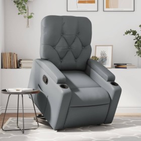 Reclining and lift chair in gray faux leather by , Armchairs - Ref: Foro24-3204775, Price: 283,37 €, Discount: %