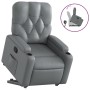 Sillón reclinable elevable cuero artificial gris de , Sillones - Ref: Foro24-3204775, Precio: 283,37 €, Descuento: %