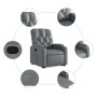 Sillón reclinable elevable cuero artificial gris de , Sillones - Ref: Foro24-3204775, Precio: 283,37 €, Descuento: %