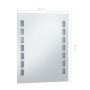 Espejo de pared de baño con LED 50x60 cm de vidaXL, Espejos - Ref: Foro24-144696, Precio: 72,70 €, Descuento: %