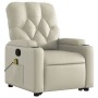 Sillón reclinable de masaje de pie cuero artificial color crema de , Sillones - Ref: Foro24-3204780, Precio: 300,53 €, Descue...