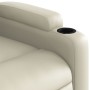 Sillón reclinable de masaje de pie cuero artificial color crema de , Sillones - Ref: Foro24-3204780, Precio: 300,53 €, Descue...