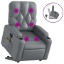 Gray artificial leather foot massage recliner. by , Armchairs - Ref: Foro24-3204782, Price: 280,87 €, Discount: %