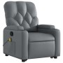 Sillón reclinable de masaje de pie cuero artificial gris de , Sillones - Ref: Foro24-3204782, Precio: 280,87 €, Descuento: %