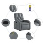 Gray artificial leather foot massage recliner. by , Armchairs - Ref: Foro24-3204782, Price: 280,87 €, Discount: %