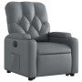 Sillón reclinable elevable eléctrico de cuero sintético gris de , Sillones - Ref: Foro24-3204789, Precio: 318,64 €, Descuento: %