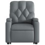 Sillón reclinable elevable eléctrico de cuero sintético gris de , Sillones - Ref: Foro24-3204789, Precio: 318,64 €, Descuento: %