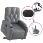 Sillón reclinable elevable eléctrico de cuero sintético gris de , Sillones - Ref: Foro24-3204789, Precio: 318,64 €, Descuento: %