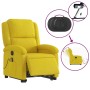 Yellow velvet electric lift massage recliner. by , Armchairs - Ref: Foro24-3204340, Price: 327,86 €, Discount: %