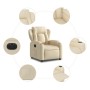 Sillón reclinable eléctrico de tela crema de , Sillones - Ref: Foro24-3204467, Precio: 262,00 €, Descuento: %