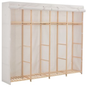 White fabric wardrobe 200x40x170 cm by vidaXL, Wardrobes - Ref: Foro24-248200, Price: 164,15 €, Discount: %