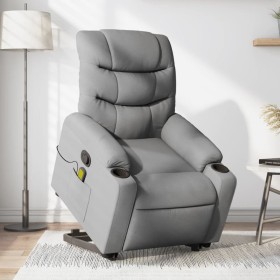 Light gray fabric reclining massage chair by , Armchairs - Ref: Foro24-3206654, Price: 290,99 €, Discount: %