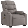 Liftable massage recliner taupe gray fabric by , Armchairs - Ref: Foro24-3206661, Price: 379,99 €, Discount: %