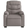 Liftable massage recliner taupe gray fabric by , Armchairs - Ref: Foro24-3206661, Price: 379,99 €, Discount: %