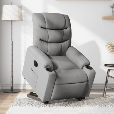 Sillón eléctrico reclinable elevable de tela gris claro de , Sillones - Ref: Foro24-3206663, Precio: 314,19 €, Descuento: %