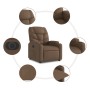 Sillón reclinable eléctrico de tela marrón de , Sillones - Ref: Foro24-3204576, Precio: 256,37 €, Descuento: %