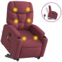 Reclining massage chair with lift in burgundy fabric by , Armchairs - Ref: Foro24-3204611, Price: 294,57 €, Discount: %