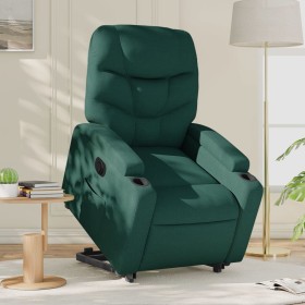 Sillón eléctrico reclinable elevable de tela verde oscuro de , Sillones - Ref: Foro24-3204626, Precio: 435,99 €, Descuento: %