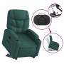 Sillón eléctrico reclinable elevable de tela verde oscuro de , Sillones - Ref: Foro24-3204626, Precio: 316,77 €, Descuento: %