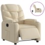 Sillón reclinable eléctrico de tela crema de , Sillones - Ref: Foro24-3204581, Precio: 268,06 €, Descuento: %